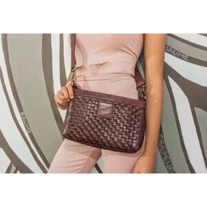 Weaved Crossbody Brown